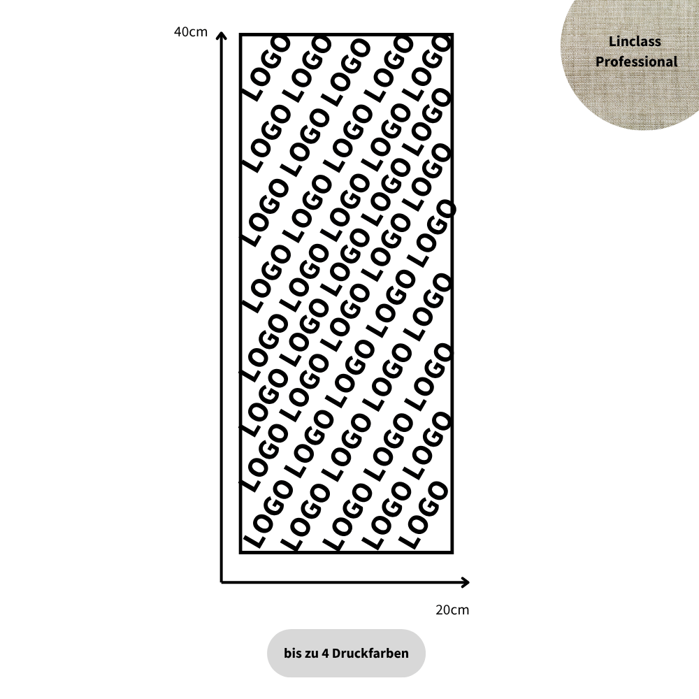 Serviette Linclass Professional 1/4 Falz, weiß